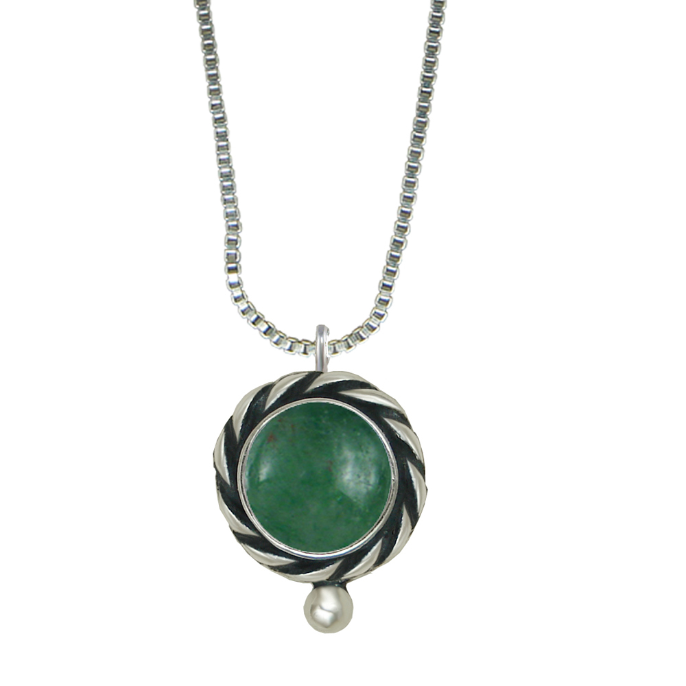 Sterling Silver Little Jade Pendant Necklace